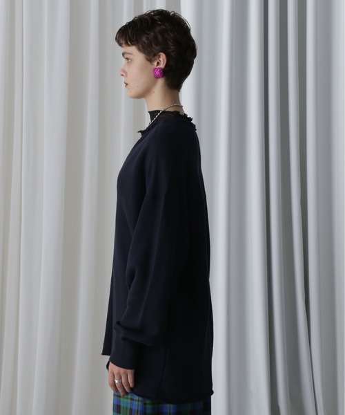 CREOLME(クレオルム)の「(CREOLME)キーネックオーバースウェット(スウェット・レディース・ネイビー/イエロー/ベージュ・FREE)」の18枚目の写真