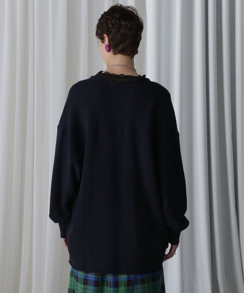 CREOLME(クレオルム)の「(CREOLME)キーネックオーバースウェット(スウェット・レディース・ネイビー/イエロー/ベージュ・FREE)」の19枚目の写真