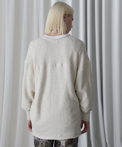 CREOLME(クレオルム)の「(CREOLME)キーネックオーバースウェット(スウェット・レディース・ネイビー/イエロー/ベージュ・FREE)」の9枚目の写真