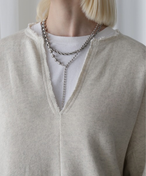 CREOLME(クレオルム)の「(CREOLME)キーネックオーバースウェット(スウェット・レディース・ネイビー/イエロー/ベージュ・FREE)」の10枚目の写真