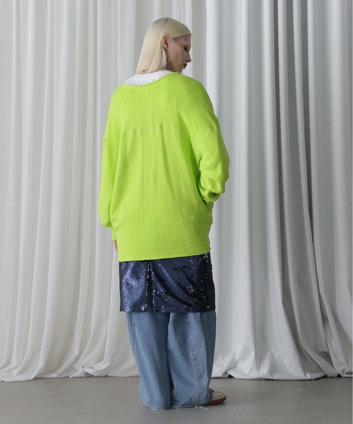 CREOLME(クレオルム)の「(CREOLME)キーネックオーバースウェット(スウェット・レディース・ネイビー/イエロー/ベージュ・FREE)」の22枚目の写真