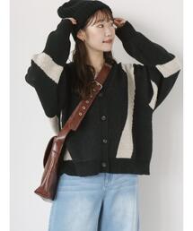 ehka sopo | ジャカードVネックカーディガン(カーディガン/ボレロ)