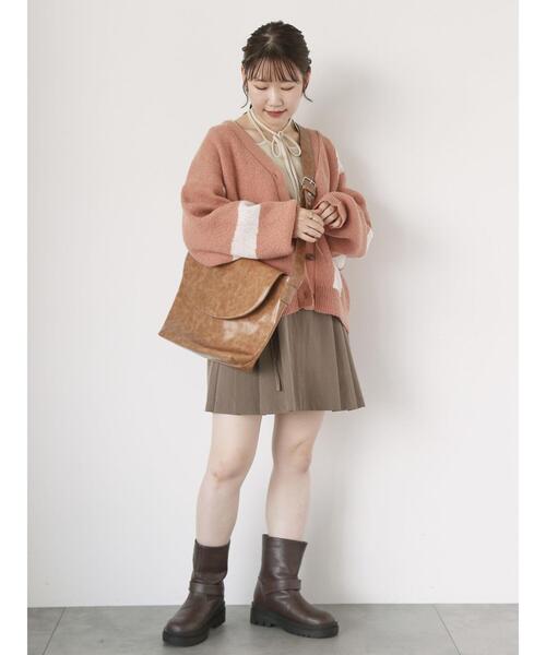 ehka sopo(エヘカソポ)の「ジャカードVネックカーディガン(カーディガン/ボレロ・レディース・ピンク/ブラック/キナリ・F)」の22枚目の写真