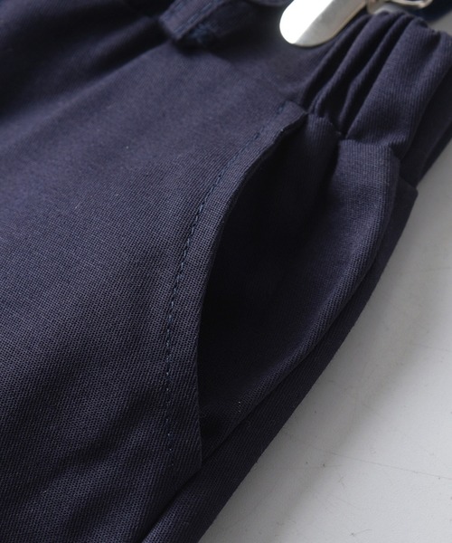 DAY CLOSET(デイ クローゼット)の「【丸ごと洗える セットアップ キッズスーツ】 半袖ストライプシャツ+サスペンダー+ドット蝶ネクタイ+パンツ 4点セット(セットアップ・キッズ・ブルー・130cm/120cm/110cm/100cm/90cm)」の4枚目の写真