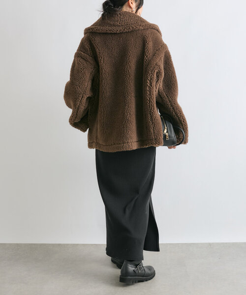 RIVE DROITE(リヴドロワ)の「フラッフィーボアショートコート(その他アウター・レディース・ブラウン/ベージュ・FREE)」の5枚目の写真