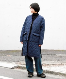 TAION / タイオン MILITARY V NECK ZIP DOWN COAT (TAION-101ZML-1LONG) ミリタリーライン Vネック ロングダウン ダウンコート