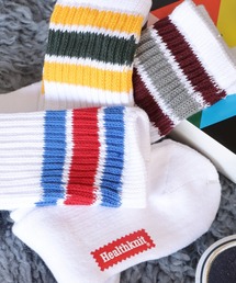 Healthknit（ヘルスニット）の「Healthknit/ヘルスニット シンカーWHITE無地 シンカークラシック無地 配色３本ライン クラシック３本ライン 靴下 2026新作　再入荷（ソックス/靴下）」