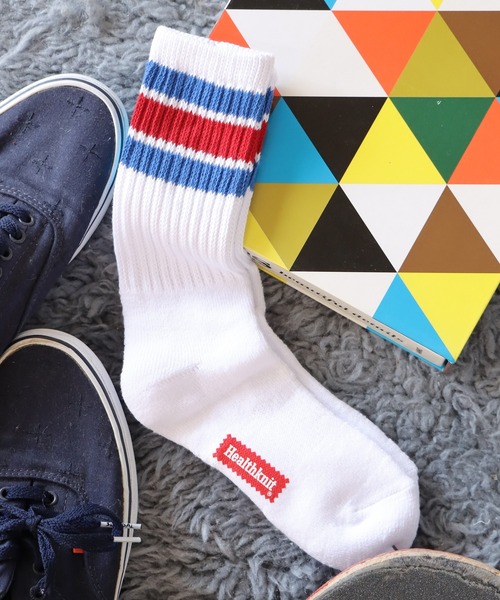 Healthknit（ヘルスニット）の「Healthknit/ヘルスニット シンカーWHITE無地 シンカークラシック無地 配色３本ライン クラシック３本ライン 靴下 2026新作　再入荷（ソックス/靴下・メンズ・ホワイト系/ベージュ系/ホワイト/ベージュ・25-27CM/23-25cm）」の21枚目の写真