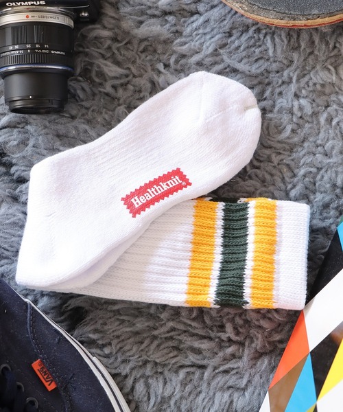 Healthknit（ヘルスニット）の「Healthknit/ヘルスニット シンカーWHITE無地 シンカークラシック無地 配色３本ライン クラシック３本ライン 靴下 2026新作　再入荷（ソックス/靴下・メンズ・ホワイト系/ベージュ系/ホワイト/ベージュ・25-27CM/23-25cm）」の22枚目の写真