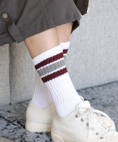 Healthknit（ヘルスニット）の「Healthknit/ヘルスニット シンカーWHITE無地 シンカークラシック無地 配色３本ライン クラシック３本ライン 靴下 2026新作　再入荷（ソックス/靴下・メンズ・ホワイト系/ベージュ系/ホワイト/ベージュ・25-27CM/23-25cm）」の11枚目の写真