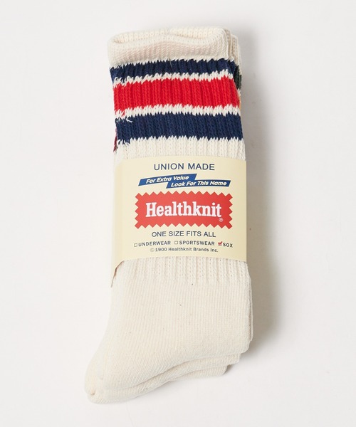 Healthknit（ヘルスニット）の「Healthknit/ヘルスニット シンカーWHITE無地 シンカークラシック無地 配色３本ライン クラシック３本ライン 靴下 2026新作　再入荷（ソックス/靴下・メンズ・ホワイト系/ベージュ系/ホワイト/ベージュ・25-27CM/23-25cm）」の5枚目の写真