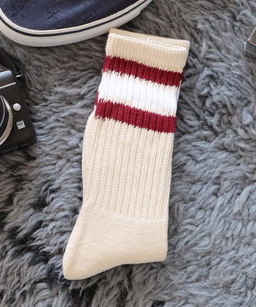 Healthknit（ヘルスニット）の「Healthknit/ヘルスニット シンカーWHITE無地 シンカークラシック無地 配色３本ライン クラシック３本ライン 靴下 2026新作　再入荷（ソックス/靴下・メンズ・ホワイト系/ベージュ系/ホワイト/ベージュ・25-27CM/23-25cm）」の9枚目の写真