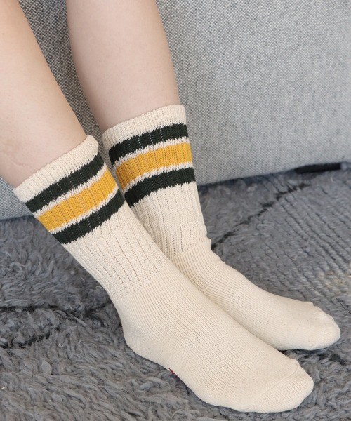 Healthknit（ヘルスニット）の「Healthknit/ヘルスニット シンカーWHITE無地 シンカークラシック無地 配色３本ライン クラシック３本ライン 靴下 2026新作　再入荷（ソックス/靴下・メンズ・ホワイト系/ベージュ系/ホワイト/ベージュ・25-27CM/23-25cm）」の10枚目の写真