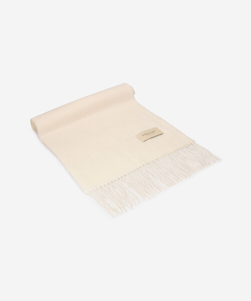 Morris & Sons(モリスアンドサンズ)の「MORRIS & SONS | カシミヤマフラー SOLID(マフラー・レディース・グレー/ブラウン/ベージュ/ネイビー/アイボリー/オレンジ・ONE)」の2枚目の写真