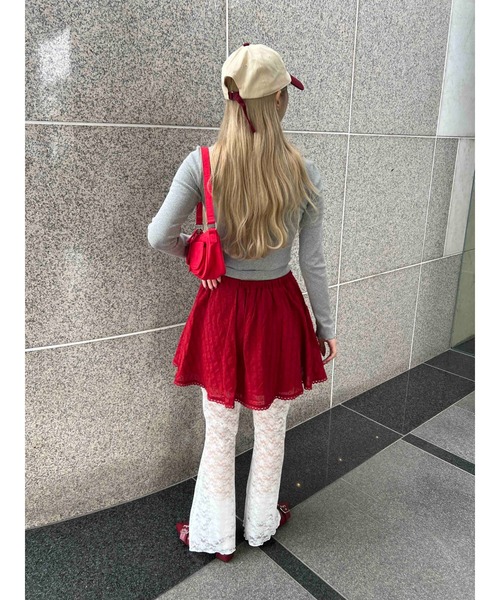 WC（ダブル シー）の「コットンレースフリルスカート（スカート・レディース・レッド/ホワイト・FREE）」の16枚目の写真