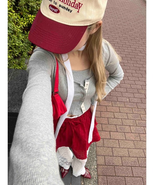 WC（ダブル シー）の「コットンレースフリルスカート（スカート・レディース・レッド/ホワイト・FREE）」の22枚目の写真