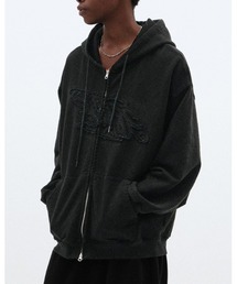 suade | 【UNISEX】SUADE／LOOSEフーディージップ（ウラケ）(パーカー)