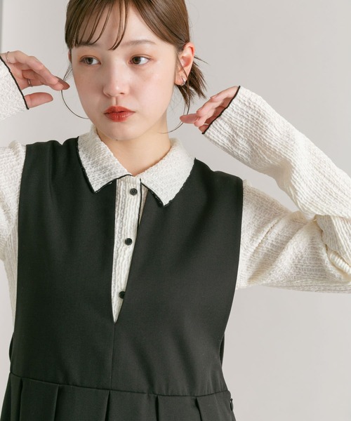 KBF（ケイビーエフ）の「カットジャガードシャツ（シャツ/ブラウス