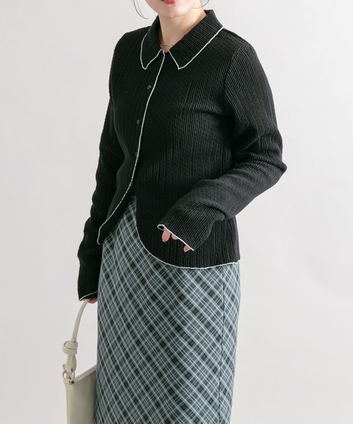 KBF（ケイビーエフ）の「カットジャガードシャツ（シャツ/ブラウス