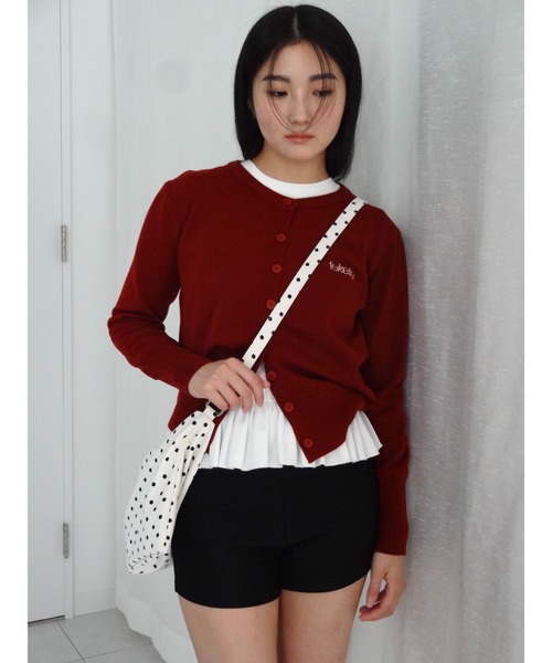 FEKETE(フェケテ)の「fekete CARDIGAN / feketeロゴカーディガン(カーディガン/ボレロ・レディース・ブラック/グレー/レッド・FREE)」の9枚目の写真