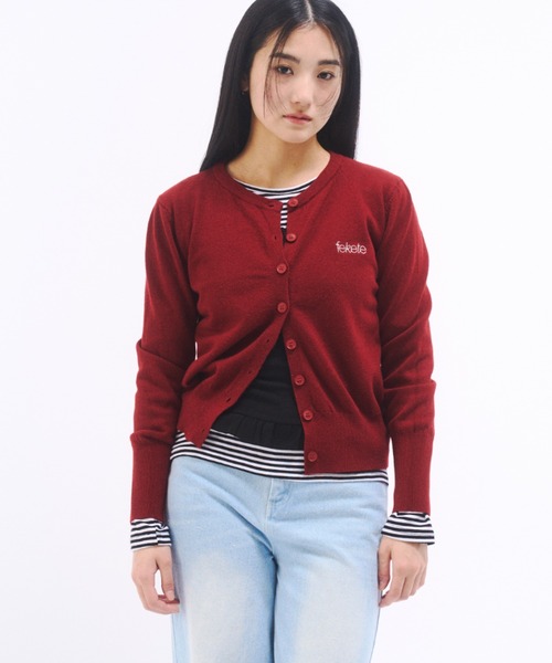 FEKETE カーディガン ロゴ FEKETE（フェケテ）の「fekete CARDIGAN / feketeロゴ