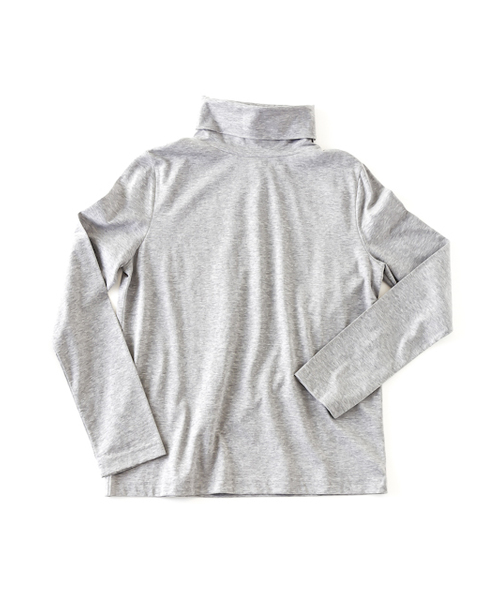 Sheta（シータ）の「ハイネックカットソー（Tシャツ/カットソー・レディース・ネイビー/オフホワイト/グレー・FREE）」の2枚目の写真