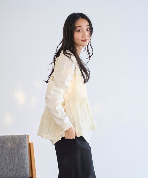 coen(コーエン)の「メッシュレース2WAYベスト(ベスト・レディース・ナチュラル/ブラック・FREE)」の10枚目の写真