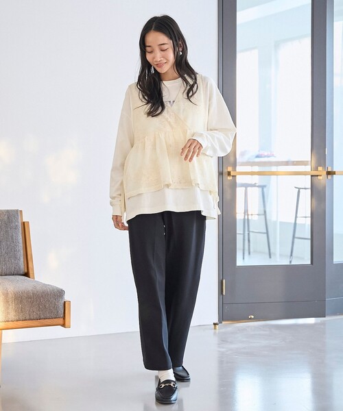 coen(コーエン)の「メッシュレース2WAYベスト(ベスト・レディース・ナチュラル/ブラック・FREE)」の13枚目の写真