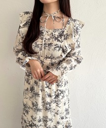花柄フリルクロスワンピース【ZOZOTOWN限定アイテム】