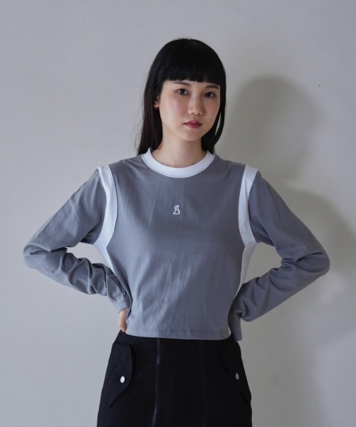 黒 長袖カットソー ロゴ付き CITY COUNTRY CITY(シティーカントリーシティー) 25AW 長袖