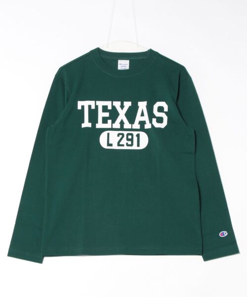 Champion(チャンピオン)の「【Champion/チャンピオン】USAコットン100% プリントロンT(Tシャツ/カットソー・メンズ・ネイビー/グリーン・LARGE/MEDIUM/X-LARGE)」の1枚目の写真