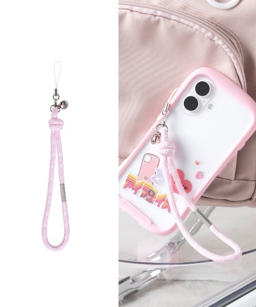 iFace(アイフェイス)の「iFace Phoneチャーム ストラップ ( PUレザー / 丸紐 )(キーホルダー・レディース・ピンク系その他2/ベージュ/ブルー系その他2/ブラック系その他2/サックスブルー/ブラック/パープル系その他2/ベージュ系その他2・FREE)」の8枚目の写真