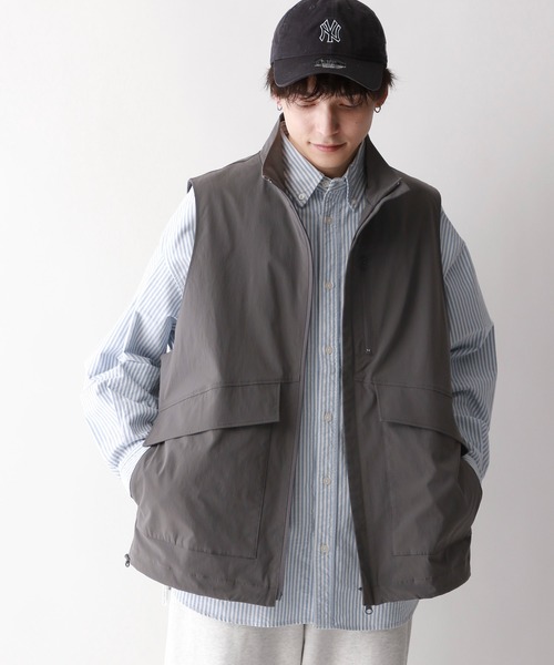 RAGEBLUE(レイジブルー)の「オーバーサイズ/ミリタリーダブルジップナイロンベスト(ベスト・メンズ・ブラック/グレー・MEDIUM/LARGE)」の11枚目の写真