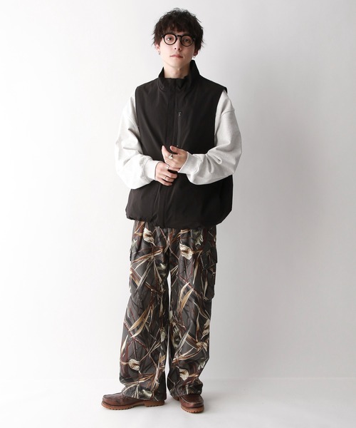 RAGEBLUE(レイジブルー)の「オーバーサイズ/ミリタリーダブルジップナイロンベスト(ベスト・メンズ・ブラック/グレー・MEDIUM/LARGE)」の3枚目の写真