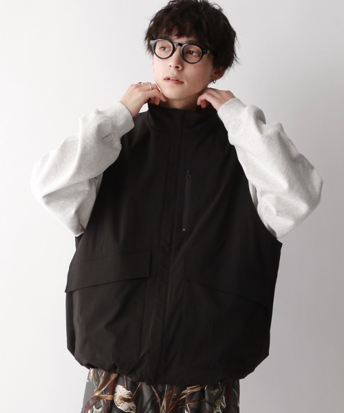 RAGEBLUE(レイジブルー)の「オーバーサイズ/ミリタリーダブルジップナイロンベスト(ベスト・メンズ・ブラック/グレー・MEDIUM/LARGE)」の5枚目の写真
