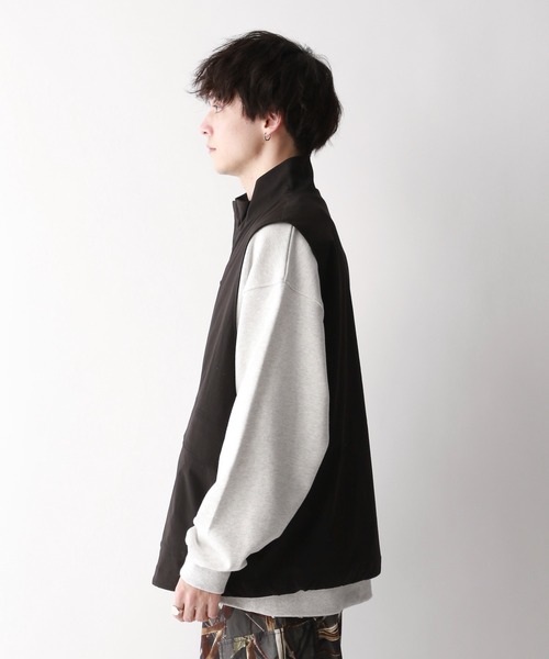 RAGEBLUE(レイジブルー)の「オーバーサイズ/ミリタリーダブルジップナイロンベスト(ベスト・メンズ・ブラック/グレー・MEDIUM/LARGE)」の13枚目の写真