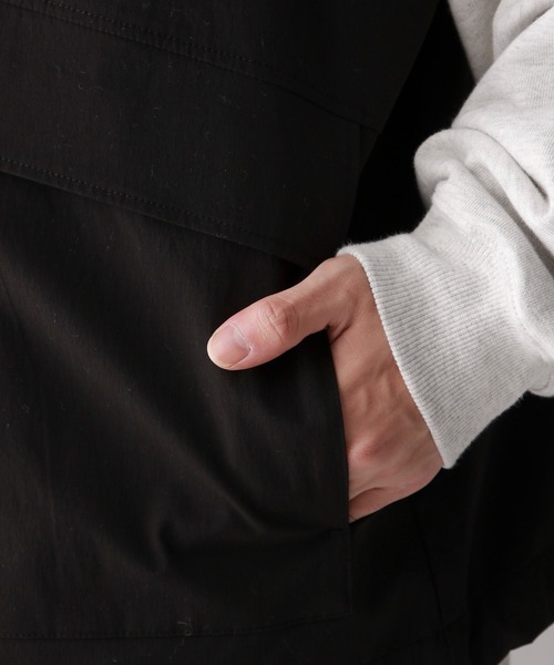 RAGEBLUE(レイジブルー)の「オーバーサイズ/ミリタリーダブルジップナイロンベスト(ベスト・メンズ・ブラック/グレー・MEDIUM/LARGE)」の18枚目の写真