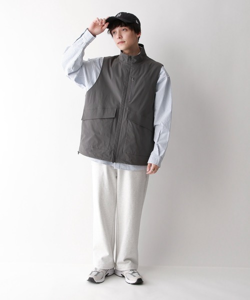 RAGEBLUE(レイジブルー)の「オーバーサイズ/ミリタリーダブルジップナイロンベスト(ベスト・メンズ・ブラック/グレー・MEDIUM/LARGE)」の8枚目の写真