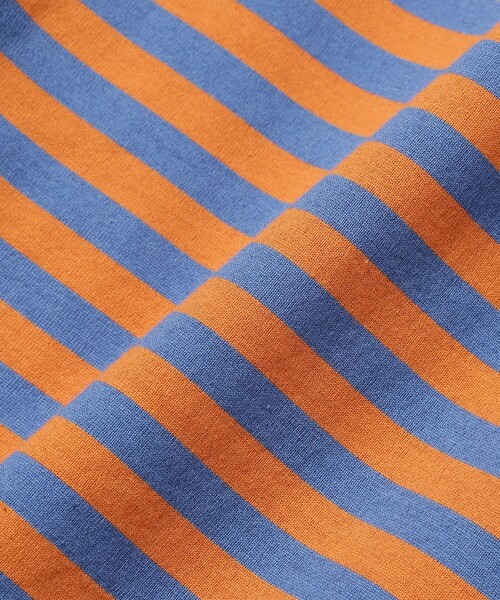 BEAMS BOY(ビームスボーイ)の「ボーダー バインダー ショートスリーブ Tシャツ(Tシャツ/カットソー・レディース・ブルー/ブラック/ピンク/ミント・1/2)」の6枚目の写真