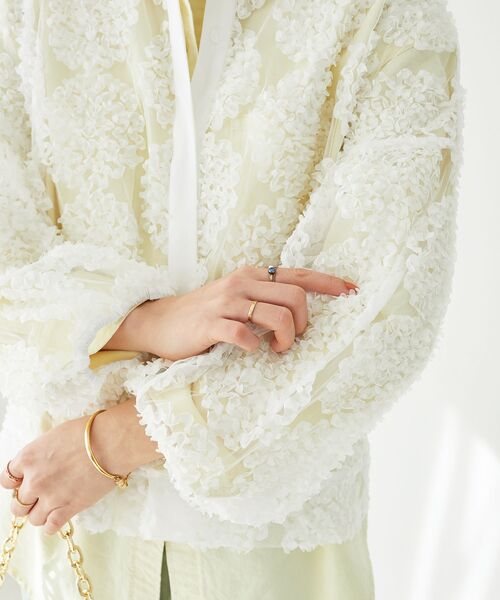 le.coeur blanc（ルクールブラン）の「TORRAZZO DONNAエンブロイダリーレースブラウス（シャツ/ブラウス・レディース・ホワイト/ブラック・38）」の5枚目の写真