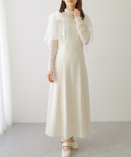 Lace Ladies(レースレディース)の「シアー リボン付き ノースリーブ マキシ ワンピース(ワンピース・レディース・アイボリー/ブラック/グレイッシュベージュ・FREE)」の18枚目の写真
