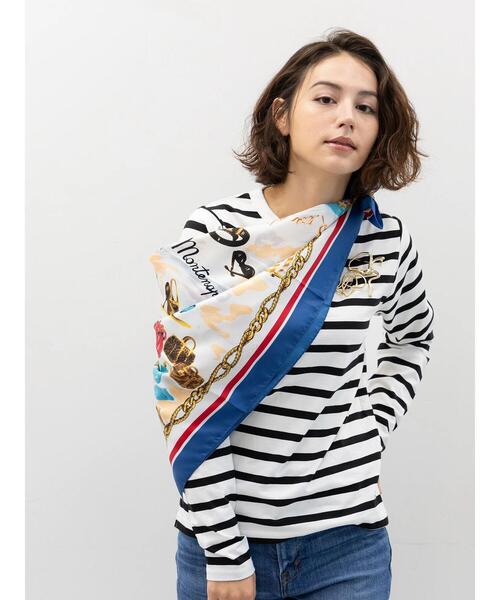 Te chichi（テチチ）の「ボーダーロングスリーブTシャツ（Tシャツ/カットソー・レディース・ネイビー/ピンク/ブラック・F）」の2枚目の写真