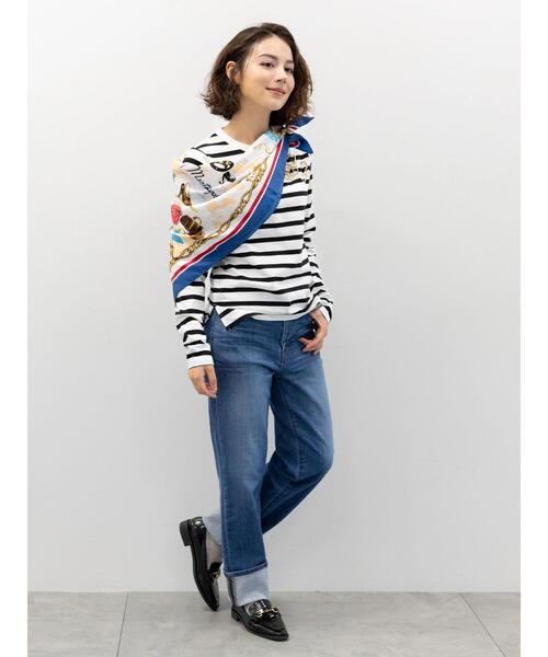 Te chichi（テチチ）の「ボーダーロングスリーブTシャツ（Tシャツ/カットソー・レディース・ネイビー/ピンク/ブラック・F）」の6枚目の写真