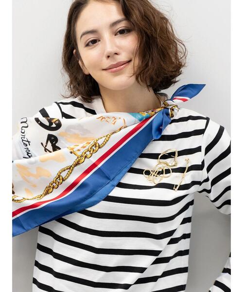 Te chichi（テチチ）の「ボーダーロングスリーブTシャツ（Tシャツ/カットソー・レディース・ネイビー/ピンク/ブラック・F）」の8枚目の写真