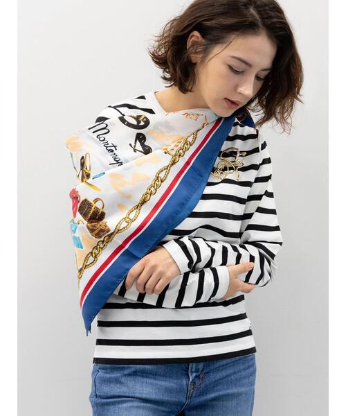 Te chichi（テチチ）の「ボーダーロングスリーブTシャツ（Tシャツ/カットソー・レディース・ネイビー/ピンク/ブラック・F）」の10枚目の写真