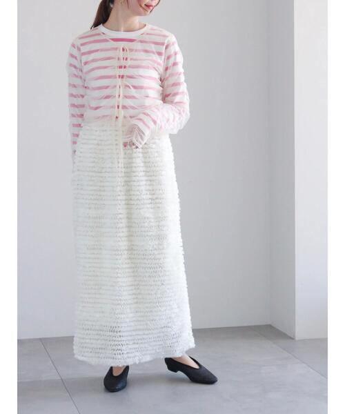 Te chichi（テチチ）の「ボーダーロングスリーブTシャツ（Tシャツ/カットソー・レディース・ネイビー/ピンク/ブラック・F）」の13枚目の写真