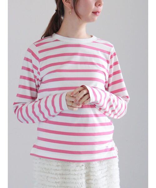 Te chichi（テチチ）の「ボーダーロングスリーブTシャツ（Tシャツ/カットソー・レディース・ネイビー/ピンク/ブラック・F）」の15枚目の写真