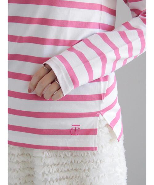 Te chichi（テチチ）の「ボーダーロングスリーブTシャツ（Tシャツ/カットソー・レディース・ネイビー/ピンク/ブラック・F）」の16枚目の写真