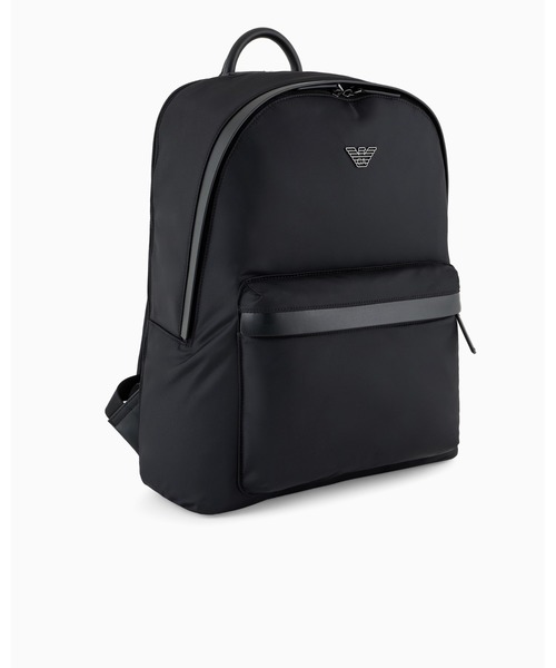 EMPORIO ARMANI(エンポリオアルマーニ)の「【エンポリオ アルマーニ】ASV ラウンドバックパック 再生ナイロン(バックパック/リュック・メンズ・ブラック・FREE)」の6枚目の写真