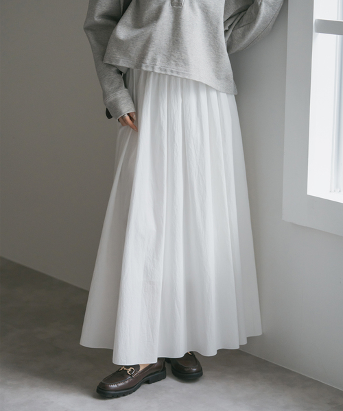 NOBLE　ノーブル　オーバーラッププリントギャザースカート　新品 NOBLE ノーブル オーバーラッププリントギャザースカート